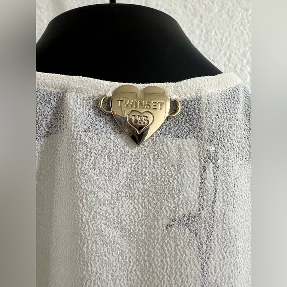 Twinset luxury Kaftano kimono/ top with fringes sequins - Picture 9 of 11